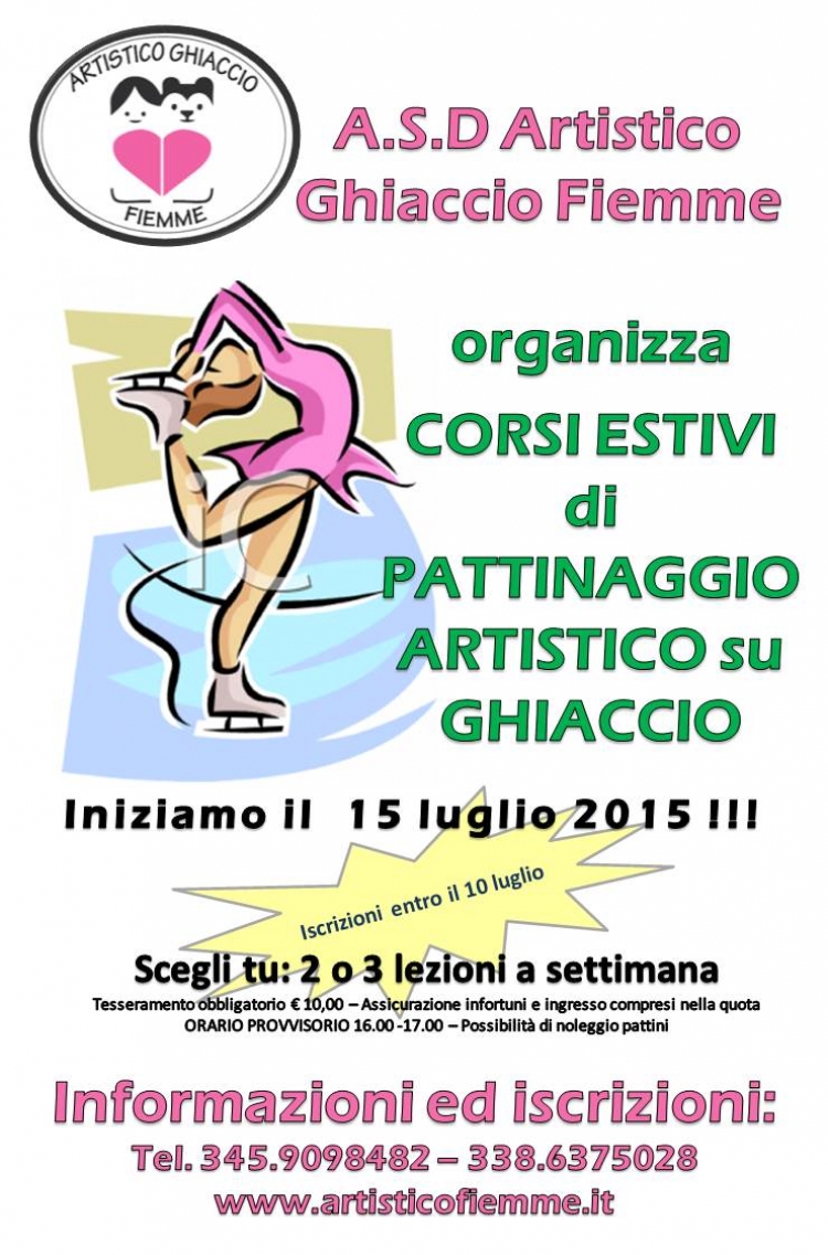 RIPENDONO I CORSI ESTIVI DI PATTINAGGIO !!!